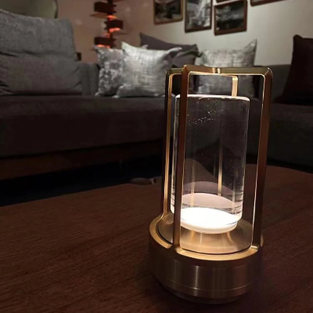 Crystal Rechargeable LED Touch Table Lamp - Lustry lamp